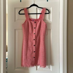 Francesca tweed pink dress